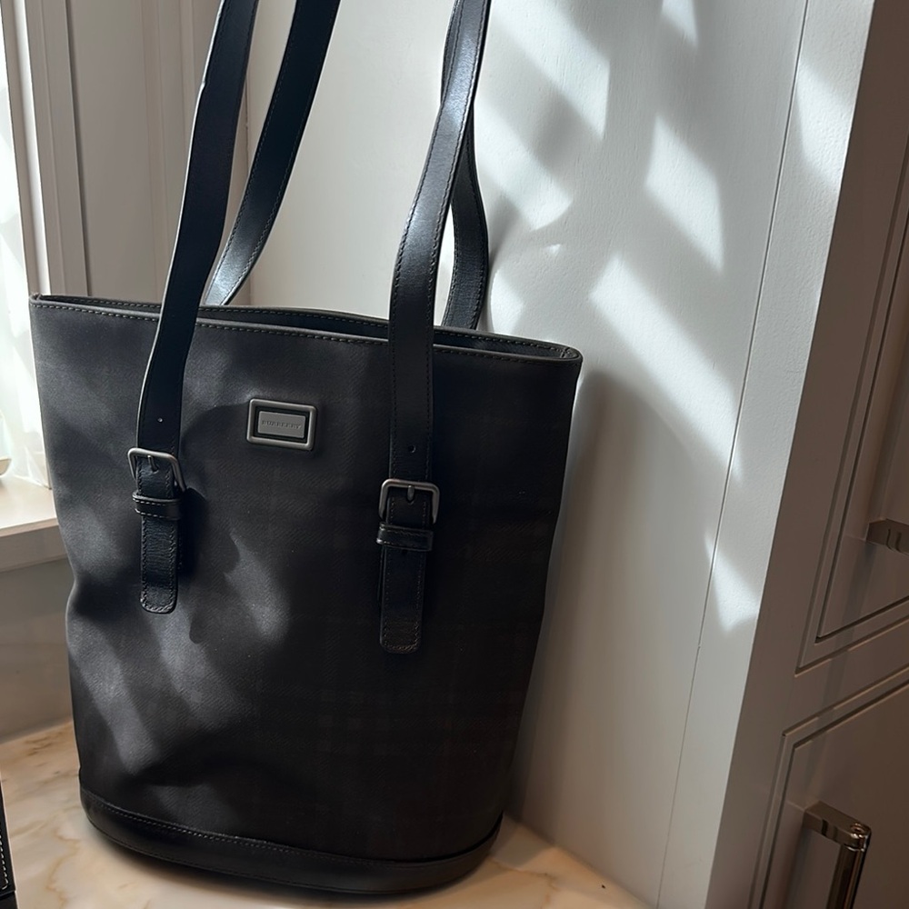 Burberry brown/Black Tote shoulder Bag - Picture 2 of 9